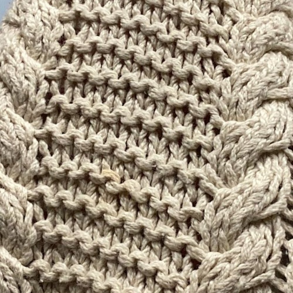 Gucci Vintage Cream Cable Knit Crewneck Pullover Sweater Sz XL - Picture 6 of 6